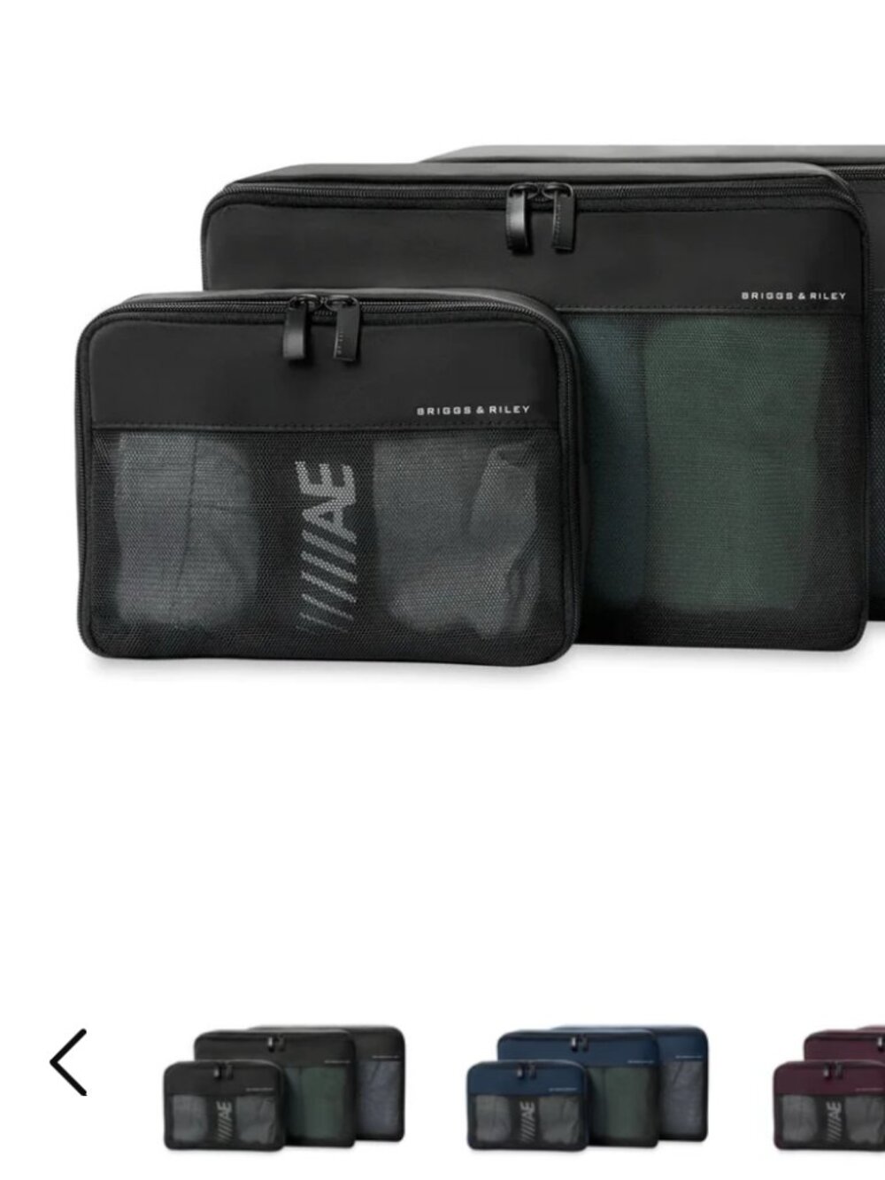 NWOT Briggs & Riley Black Compression Bags